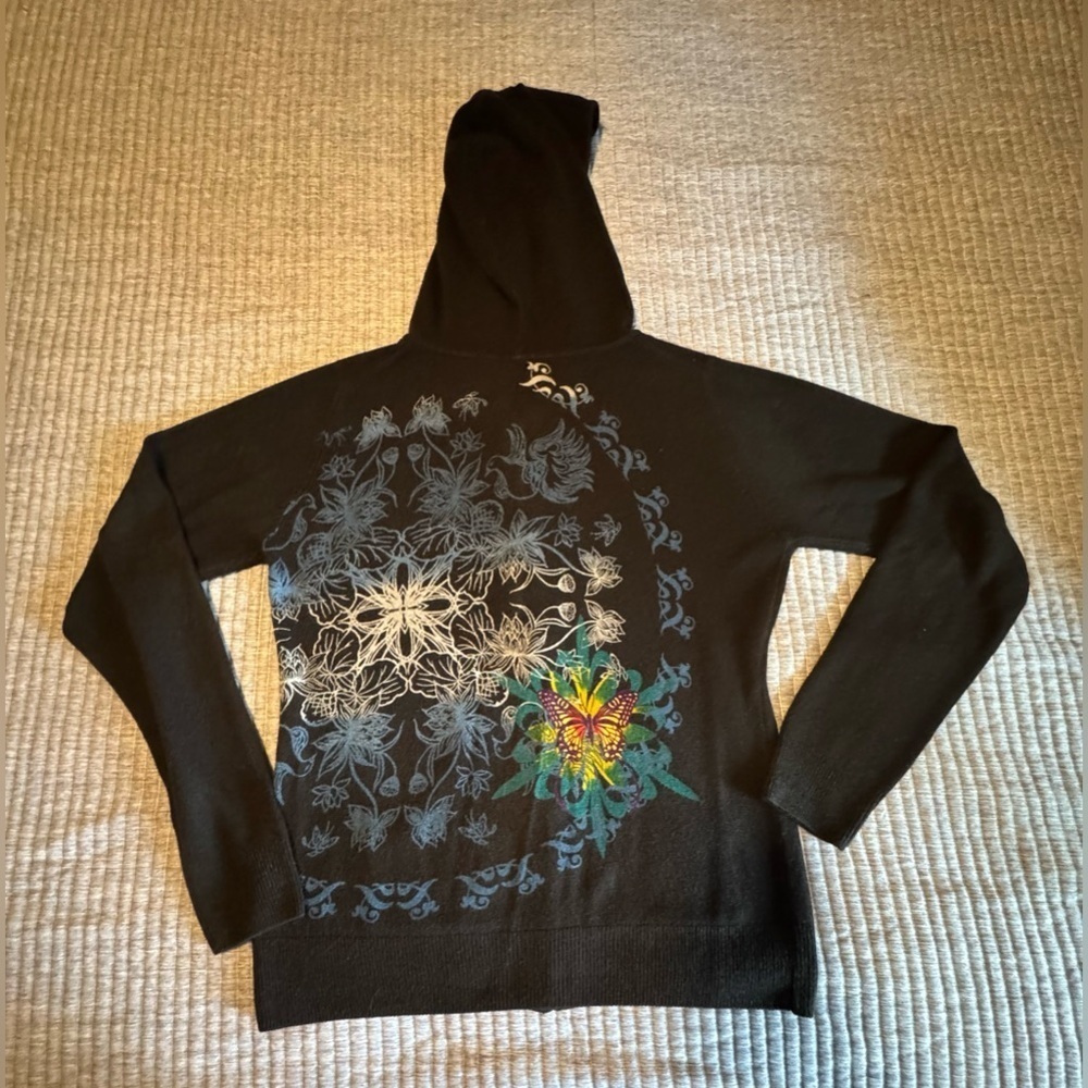 Til The End', On the Byas Black and Blue Women's Cardigan - Picture 4 of 11